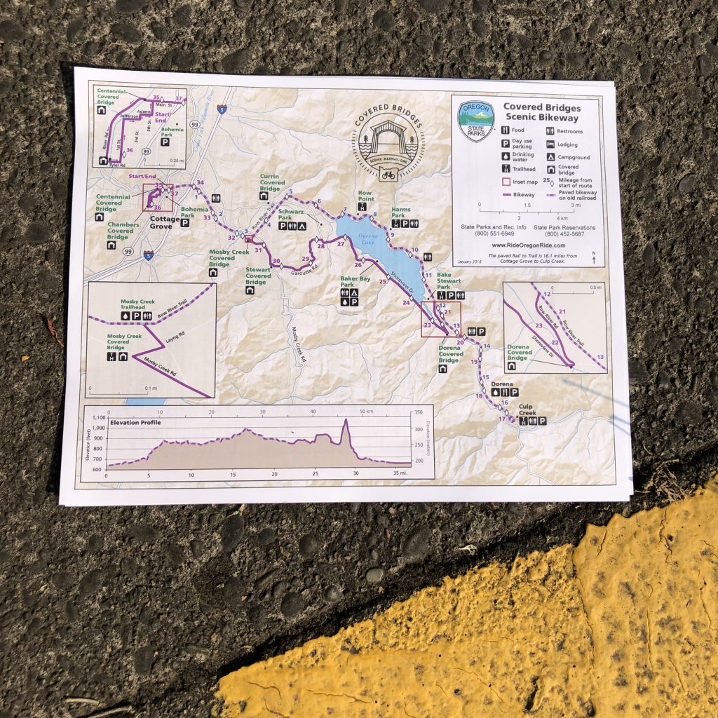 Row River Trail Map Row River Trail - Cottage Grove, Or – Cycle Oregon