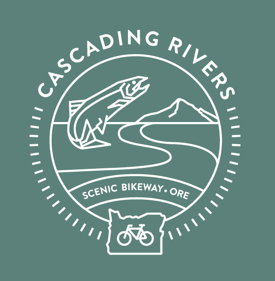 cascading rivers scenic bikeway logo